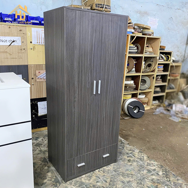 tu-quan-ao-2-canh-1 Tủ Quần Áo Gỗ 2 Cánh Có Suốt Treo Và Hộc Dưới Đa Năng