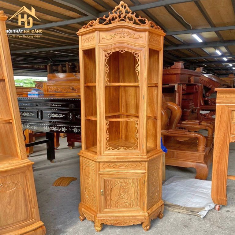 tủ trưng bày gỗ tự nhiên