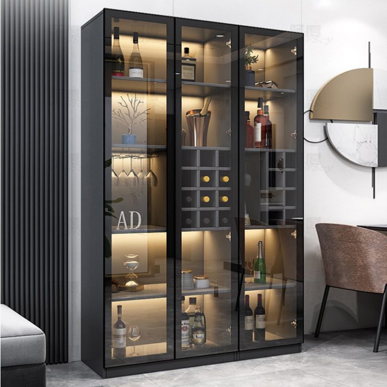 tủ trưng bày rượu nhôm kính
