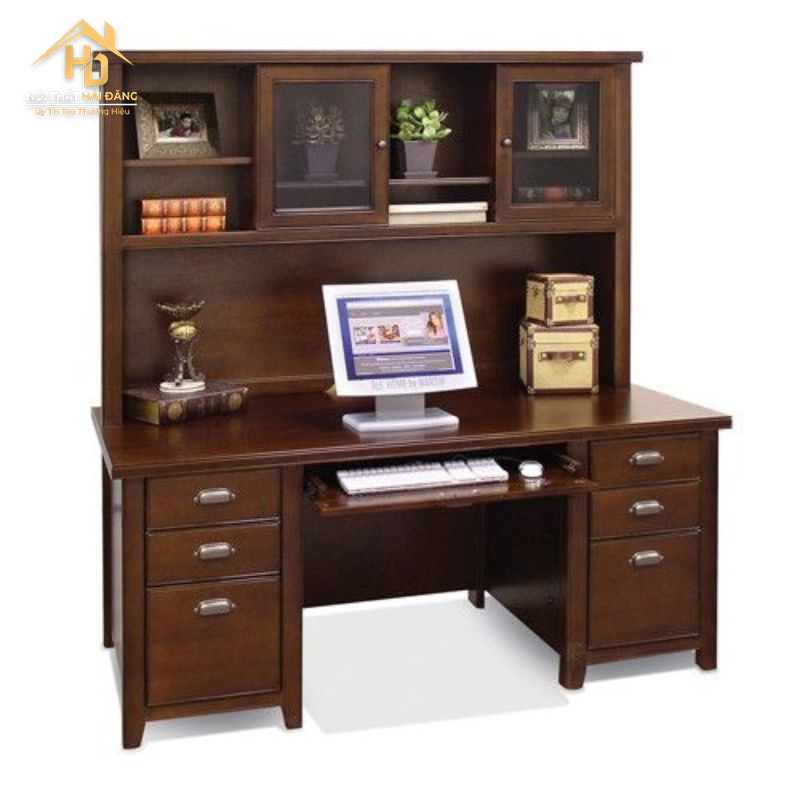 Top 10 Bàn Làm Việc Gỗ Tự Nhiên Đẹp, Hiện Đại Cho Văn Phòng ban-lam-viec-co-ke-sach Top 10 Bàn Làm Việc Gỗ Tự Nhiên Đẹp, Hiện Đại Cho Văn Phòng