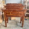 Bàn Thờ Gỗ Tràm 2 Tầng Chạm Hoa Văn Cổ Điển
