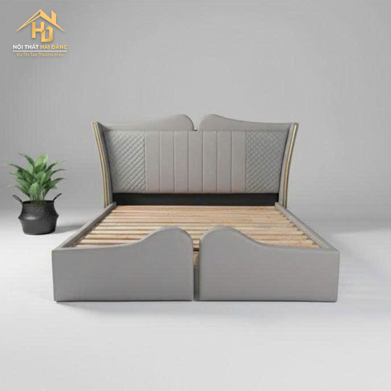 giuong-boc-nem-xam Giường Ngủ Bọc Nệm Êm Ái Cho Phòng Ngủ Hiện Đại