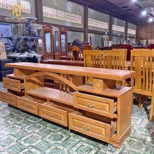 Kệ Tivi Vòm Lau 2M2 Có Nhiều Hộc Kéo
