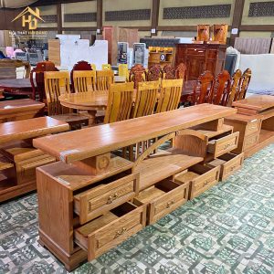 Kệ Tivi Vòm Lau 2M2 Có Nhiều Hộc Kéo 3 ke tivi vom lau 2m 2