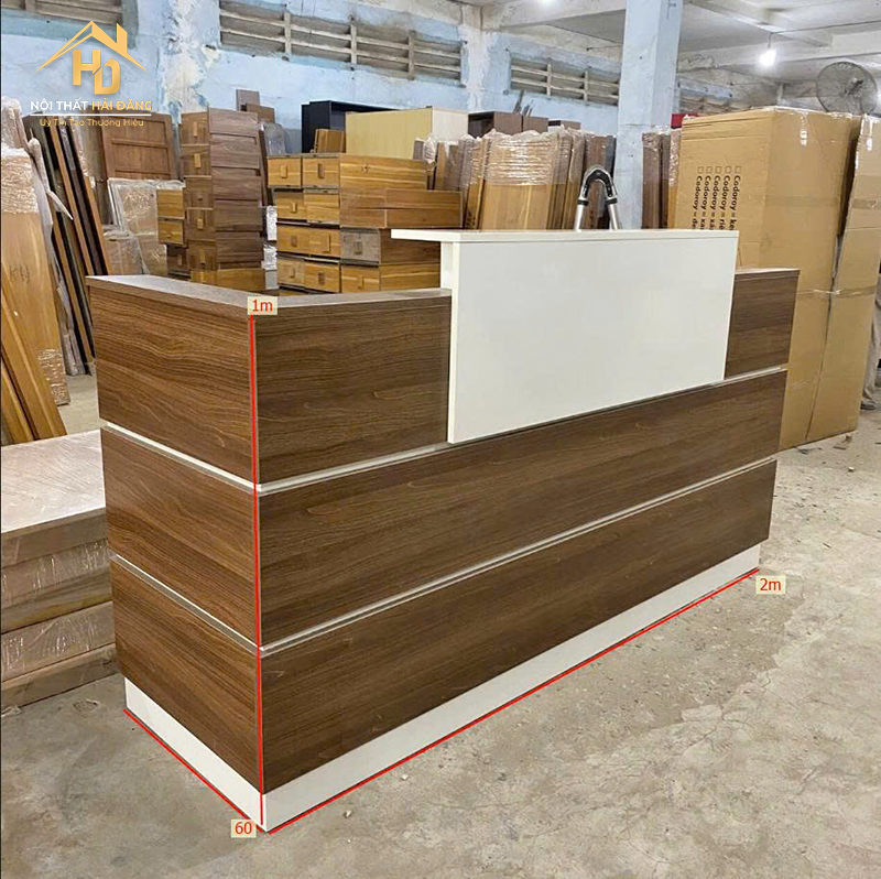 Quầy Lễ Tân Gỗ Dài 2M Vân Gỗ Hiện Đại quay-le-tan-25 Quầy Lễ Tân Gỗ Dài 2M Vân Gỗ Hiện Đại
