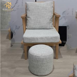 Ghế Sofa Gỗ Tự Nhiên Bọc Nệm Sang Trọng (Hai Màu)