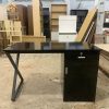 Bàn Làm Việc Chân Sắt Chữ X 1m2x60cm Có Hộc Tủ