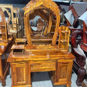 Bàn Phấn Gỗ Hương Xám Chạm Hoa Văn (Nhiều Mẫu) 2 ban phan huong da 2