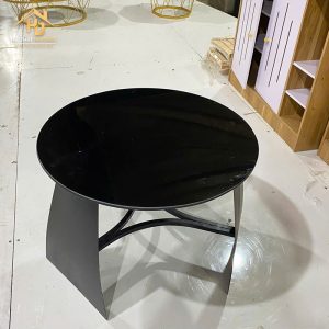 bàn sofa đen tròn