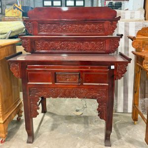 Bàn Thờ Gỗ Tràm 3 Tầng Chạm Khắc Tinh Tế ( Nhiều Mẫu) 2 bàn thờ gỗ tràm 3 tầng