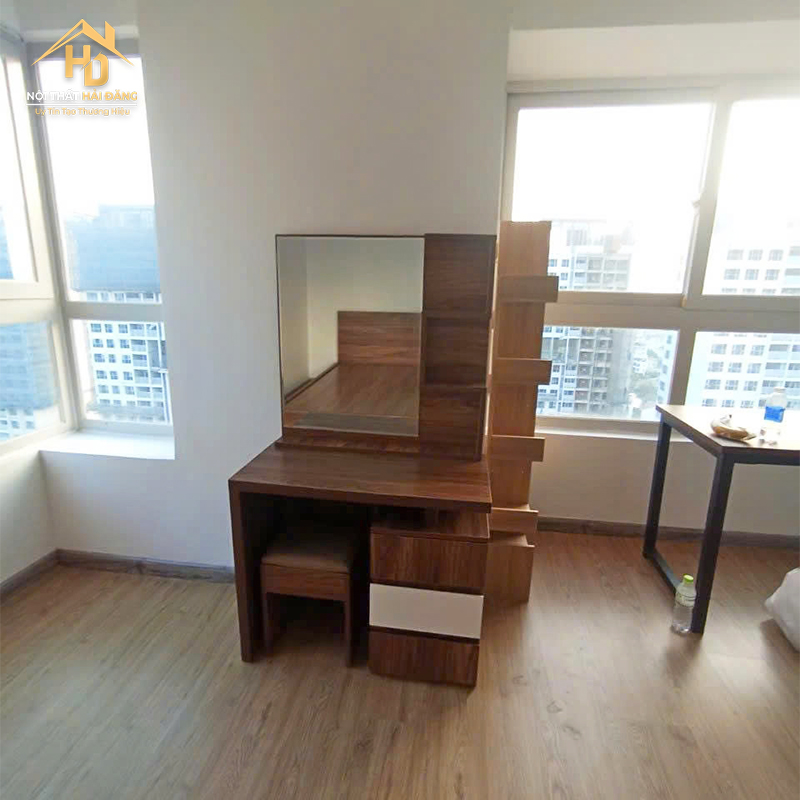 Bàn Trang Điểm Gỗ MDF Ngăn Kéo Phối Trắng ban-trang-diem-mdf-3 Bàn Trang Điểm Gỗ MDF Ngăn Kéo Phối Trắng