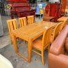 Bộ bàn ăn 6 ghế gỗ sồi lau hương