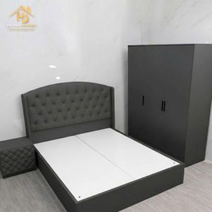 combo giường ngủ đen
