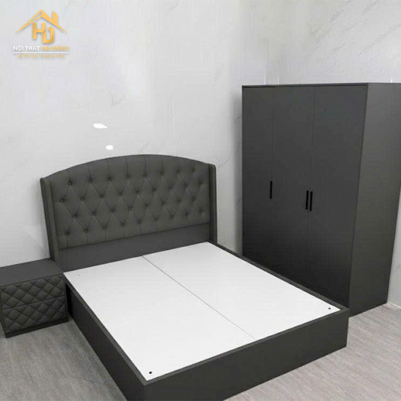 Combo Giường Tủ Tab Màu Đen Phong Cách Tối Giản combo-giuong-ngu-den Combo Giường Tủ Tab Màu Đen Phong Cách Tối Giản