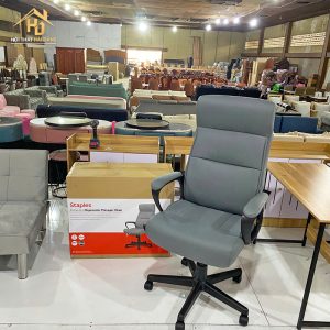 Ghế Xoay Bọc Da Văn Phòng Màu Xám Hiện Đại 2 ghe boc da 4