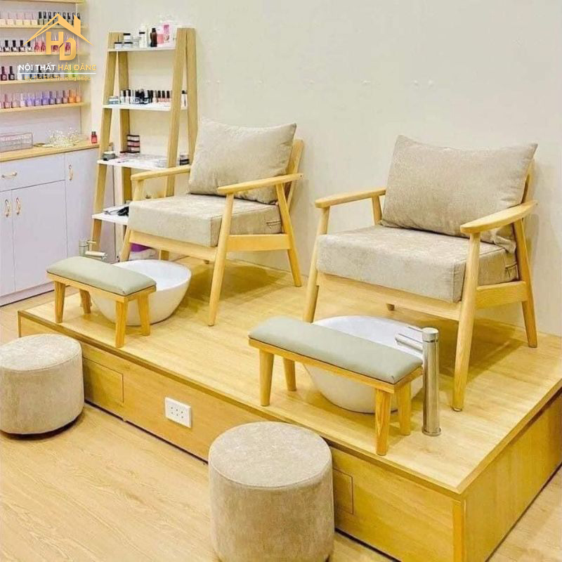 ghe-lam-nail-go Top 10 Mẫu Ghế Làm Nail Giá Rẻ, Đẹp Tại TP. HCM