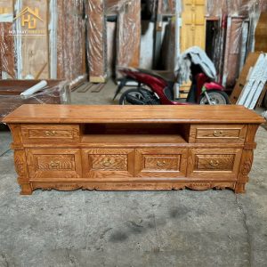 Kệ Tivi Gỗ Tự Nhiên 6 Ngăn Kéo Tiện Lợi ( 2 Màu) 3 mẫu tủ kệ tivi phòng khách