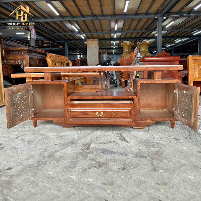 ke-tivi Kệ Tivi Gỗ Tự Nhiên Kiểu Dáng Hộp Chắc Chắn ( 2 Màu)
