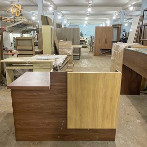 quầy lễ tân mdf
