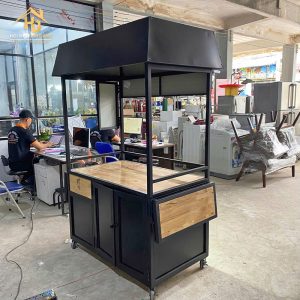 Quầy Take Away Đen Gỗ Hiện Đại 2 quay take away den 1
