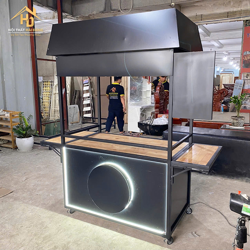 Quầy Take Away Đen Gỗ Hiện Đại quay-take-away-den-4 Quầy Take Away Đen Gỗ Hiện Đại