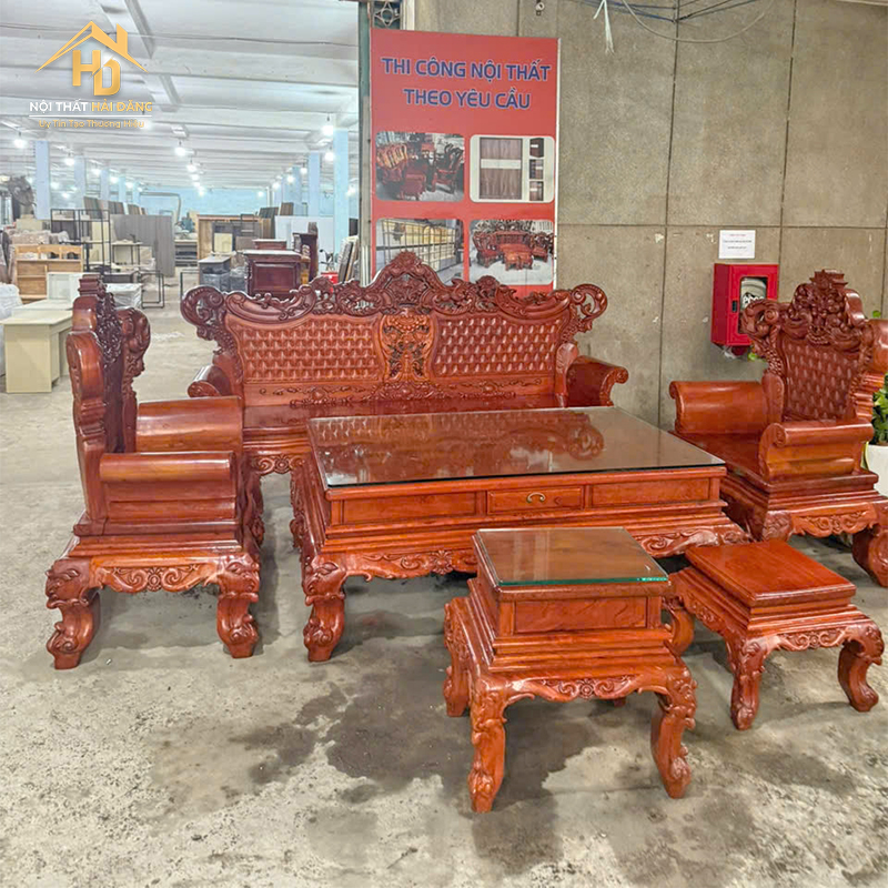 Thanh Lý Bộ Salon Gỗ Đỏ Kiểu Hoàng Gia salon-go-do-1 Thanh Lý Bộ Salon Gỗ Đỏ Kiểu Hoàng Gia
