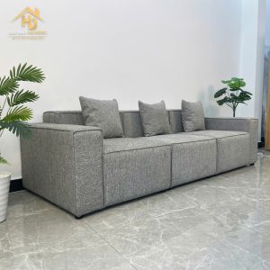 Sofa Vải Xám 3 Chỗ Ngồi Rộng Rãi 2 sofa xám