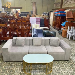 Sofa Vải Xám 3 Chỗ Ngồi Rộng Rãi 5 sofa 3 cho ngoi 5