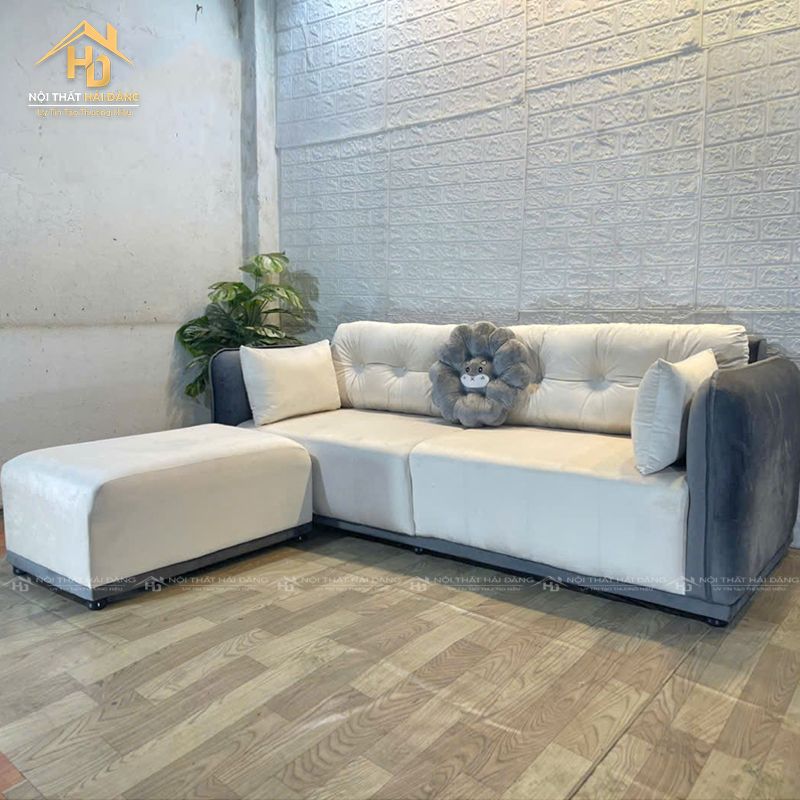 sofa-chu-L-nhung Top 10 Mẫu Ghế Sofa Vải Nhung Hiện Đại Thịnh Hành 2025