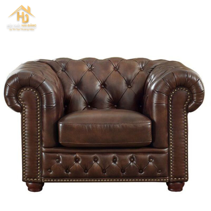 sofa-da-nau-co-dien Top 10 mẫu ghế sofa da nâu đẹp nhất nên mua 2025