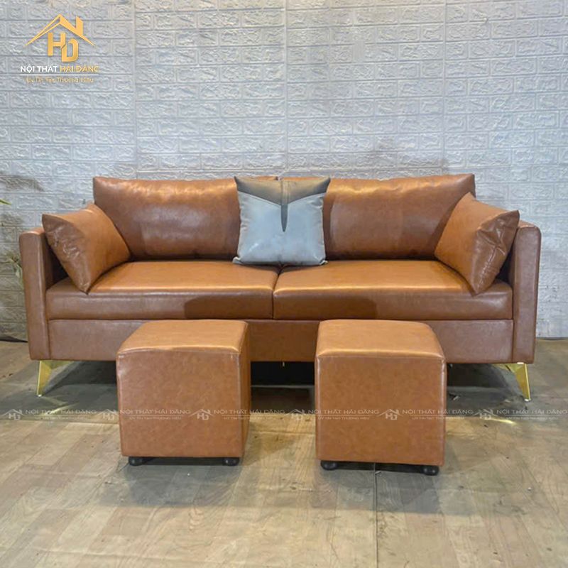 sofa-da-nau-han-quoc Top 10 mẫu ghế sofa da nâu đẹp nhất nên mua 2025