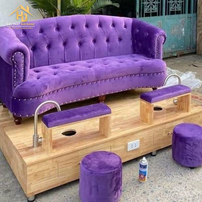 sofa-nail-bang-dai Top 10 Mẫu Ghế Làm Nail Giá Rẻ, Đẹp Tại TP. HCM