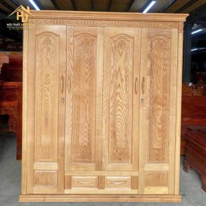 Tủ Quần Áo Gỗ Tự 4 Cánh Vân Đẹp Sang Trọng (Nhiều Mẫu) 2 tủ quần áo gỗ tự nhiên 4 cánh