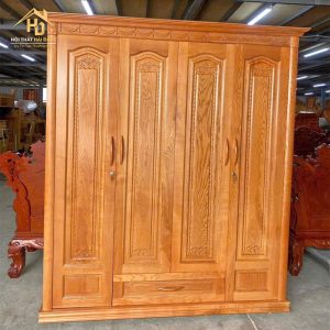 Tủ Quần Áo Gỗ Tự 4 Cánh Vân Đẹp Sang Trọng (Nhiều Mẫu) 3 tu quan ao go