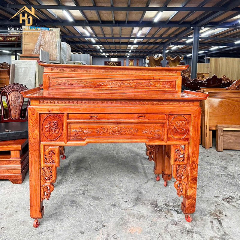 tu-tho-go-do-3 Bàn Cúng Gõ Đỏ Chạm Khắc Hoa Văn Tinh Xảo