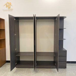 Tủ Quần Áo Gỗ 4 Cánh Kèm Kệ (Nhiều Màu) 4 tuquan ao go mdf 2