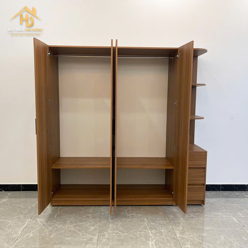 Tủ Quần Áo Gỗ 4 Cánh Kèm Kệ (Nhiều Màu) tuquan-ao-go-mdf-4 Tủ Quần Áo Gỗ 4 Cánh Kèm Kệ (Nhiều Màu)