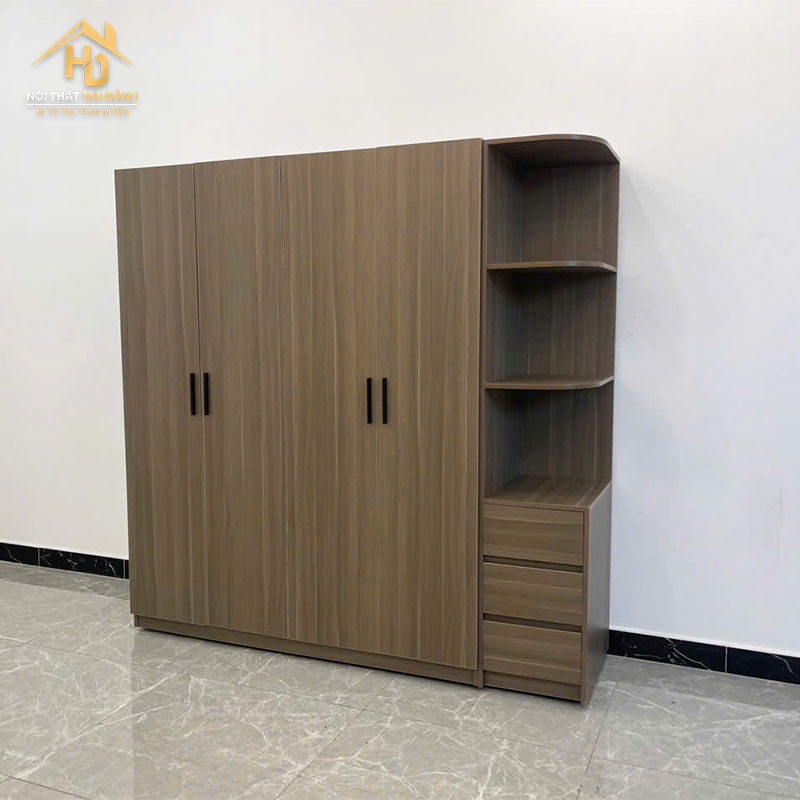 Tủ Quần Áo Gỗ 4 Cánh Kèm Kệ (Nhiều Màu) tuquan-ao-go-mdf-6 Tủ Quần Áo Gỗ 4 Cánh Kèm Kệ (Nhiều Màu)