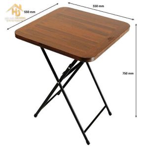 bàn cafe vuông mặt gỗ