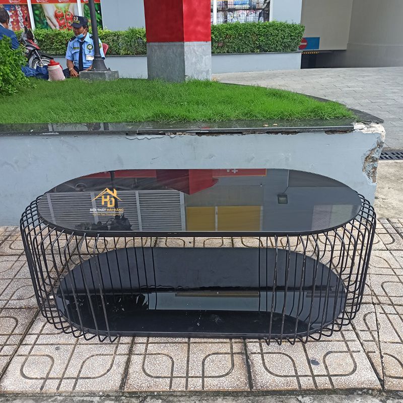 ban-sofa-2-tang-mat-kinh Top 10 Mẫu Bàn Sofa 2 Tầng Sang Trọng Cho Phòng Khách