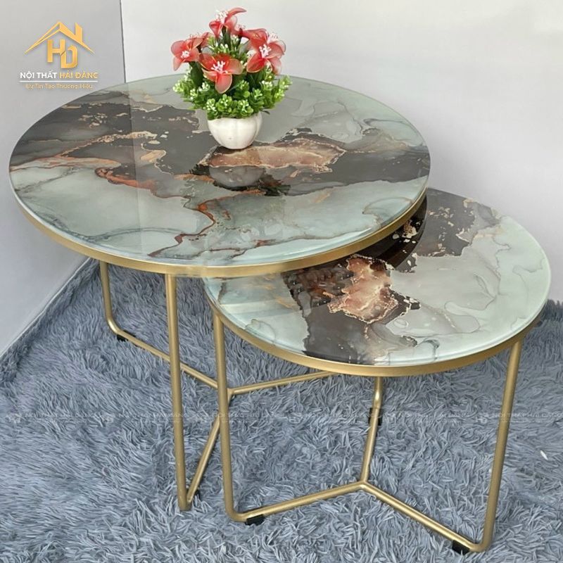 ban-sofa-mat-da-hoa-cuong Top 10 Mẫu Bàn Sofa Mặt Đá Hiện Đại Tôn Nét Đẳng Cấp