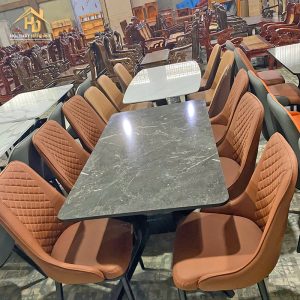 Bộ Bàn Ăn 4 Ghế Bọc Da Bàn Vân Đá 6 bo ban an 4 ghe 1 1