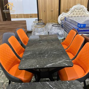 Bộ Bàn Ăn 4 Ghế Bọc Da Bàn Vân Đá 5 bo ban an 4 ghe 2 1