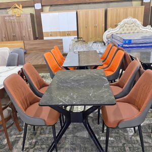 Bộ Bàn Ăn 4 Ghế Bọc Da Bàn Vân Đá 3 bo ban an 4 ghe 4 1