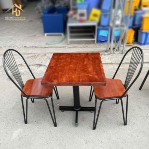 Bộ Bàn Ghế Cafe Gỗ Lưng Tăm Quạt 2 bo cafe 4 ghe 1