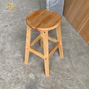 ghế gỗ mặt tròn