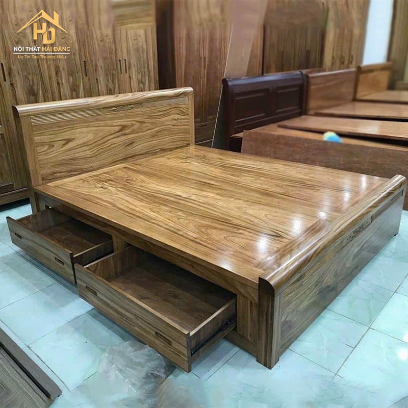 Giường Ngủ Dạt Phản Hương Xám Có Ngăn Kéo go-huong-xam-ngan-keo-2 Giường Ngủ Dạt Phản Hương Xám Có Ngăn Kéo