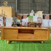 kệ tivi gỗ sồi chân thuyền