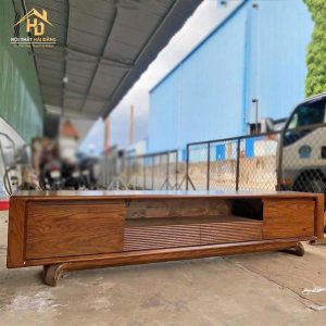 kệ tivi gỗ sồi màu óc chó