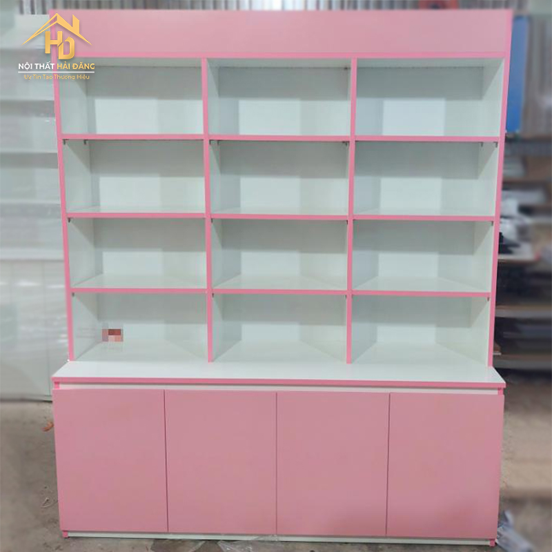 Kệ Trưng Bày Gỗ Hồng Phối Trắng Hiện Đại ke-trung-bay-hong-2 Kệ Trưng Bày Gỗ Hồng Phối Trắng Hiện Đại